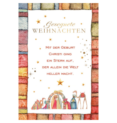 Weihnachtskarte heilig