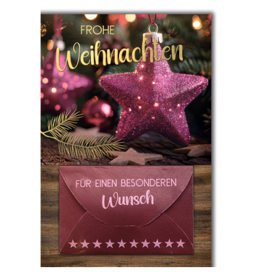 Weihnachtsgeldscheinkarte