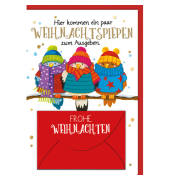 Weihnachtsgeldscheinkarte