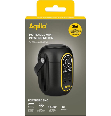 Powerbank POWERBIRD S140PBI997, schwarz, 54000 mAh