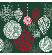 Weihn.Zelltuchserviette 25x25cm