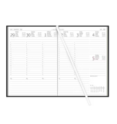 Buchkalender 766-0701, farbig sortiert, 1 Woche / 2 Seiten, 14,6x21cm (A5), 2027