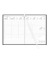 Buchkalender 766-0701, farbig sortiert, 1 Woche / 2 Seiten, 14,6x21cm (A5), 2027