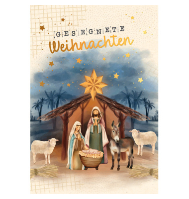 Weihnachtskarte heilig unverpackt