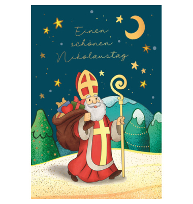 Gl&uuml;ckwunschkarten 22-6161 11,5x17 cm 115mm x 170mm (BxH) Nikolaus mehrfarbig
