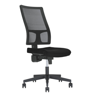 B&uuml;rodrehstuhl Taktik, schwarz / schwarz, bis 110kg, ohne Kopfst&uuml;tze