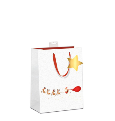 Weihn.Geschenktragetasche Schlitten wsro