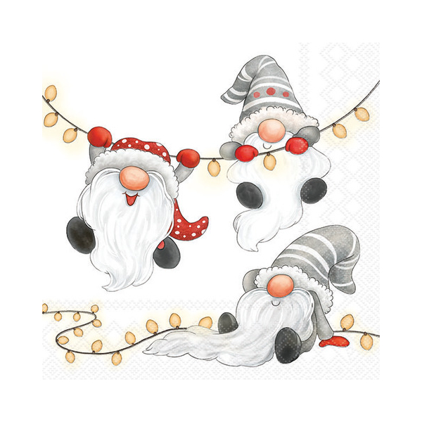 8712159210194 - WeihnMotivserviette 25x25cm Wichtel 8712159210194 20 Stück