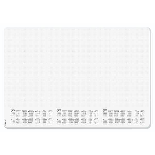 4004360767371 - SIGEL Schreibtischunterlage Dotted 2026 2027 2028 weiß schwarz Papier 595 x 410 cm 30 Blatt