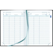 Buchkalender 58064, Planungsbuch, schwarz, 1 Tag / 2 Seiten, 21x29,7cm (A4), 2026