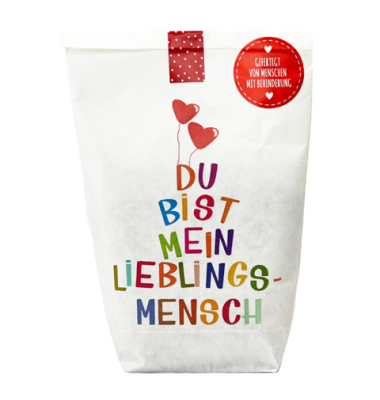 Wundert&uuml;te 63713 , "Lieblingsmensch", 14x21cm (BxL), in Papiert&uuml;te