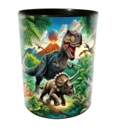 Papierkorb 82157, 10 Liter, rund, Motiv: Dinosaurier Papierkorb 82157, 10 Liter, rund, Motiv: Dinosaurier