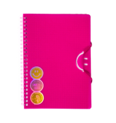 Notizbuch 1347400-30, pink, kariert, 70g, 80 Blatt