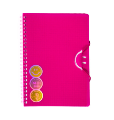 Notizbuch 1347400-30, pink, kariert, 70g, 80 Blatt