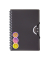 Notizbuch 1347400-01, schwarz, kariert, 70g, 80 Blatt