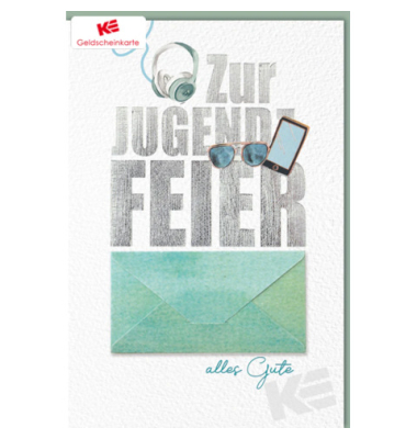 Jugendweihekarte Geldschein