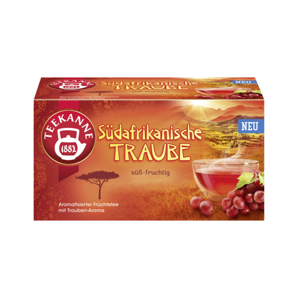 Teekanne Früchtetee 8040, Südafrikanische Traube, Beuteln 4009300020486 Teekanne 18 Beutel