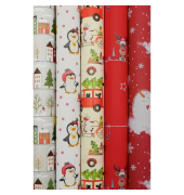 Weihn.Geschenkpapierrolle 2mx70cm sort.