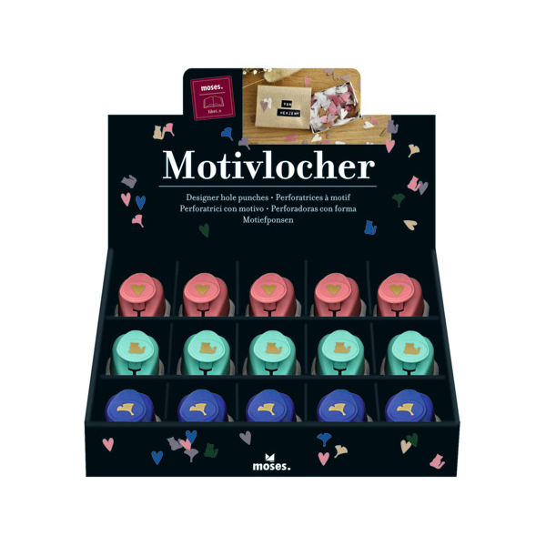 15 Stück Moses Motivlocher 83481, farbig sortiert 4033477834812 Moses