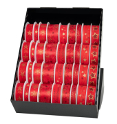 Weihn.Zierbandpräsenter 36-tlg. rot