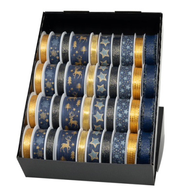 Weihn.Zierbandpräsenter 40-tlg. blaugo.