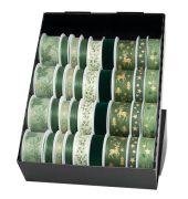 Weihn.Zierbandpräsenter 36-tlg. grün