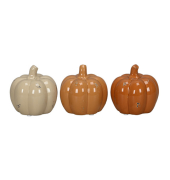 Windlicht 670705000364 Kürbis creme/orange/rot 
