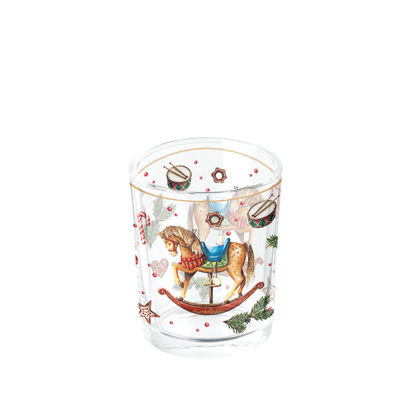 8712159210644 - WeihnTeelichthalter glas Schaukelpferd 8712159210644 Ambiente