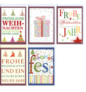 Weihnachtskarte 10 Er sort.Edle Schrift