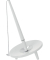 Deskset EPOCA, Ständer mit 45 cm Kette, Gummifüße, weiß
