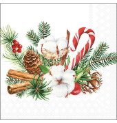 Weihnachtlicher Motivserviette 33x33cm Weihnachts