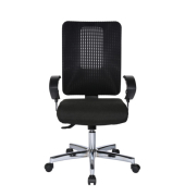 Drehstuhl mit AL OPEN XT chrom  schwarz
