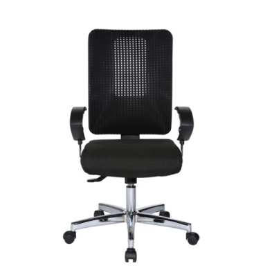 Drehstuhl mit AL OPEN XT chrom  schwarz