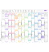 Plakatkalender 103862, XL, 14 Monate / 1 Seite, 99x69cm, 2026