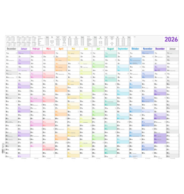 Plakatkalender 103862, XL, 14 Monate / 1 Seite, 99x69cm, 2026