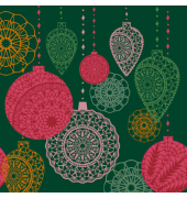 Weihnachtlicher Zelltuchserviette 33x33cm