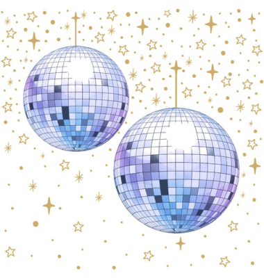 Weihnachtlicher Zelltuchserviette 33x33cm