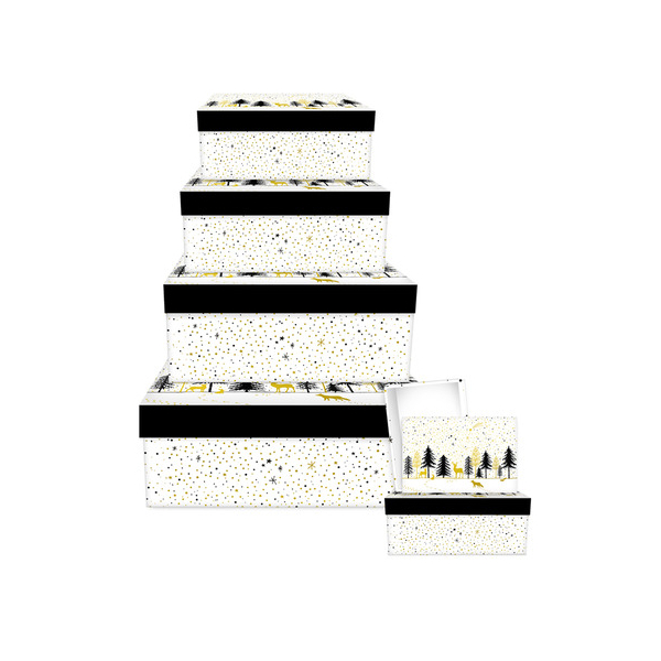 4014995685476 - Weihnachtlicher Geschenkkarton Modern Wintertime 4014995685476 Braun und Company