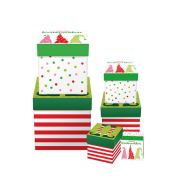 Weihnachtlicher Geschenkkarton Elfen und Wichtel