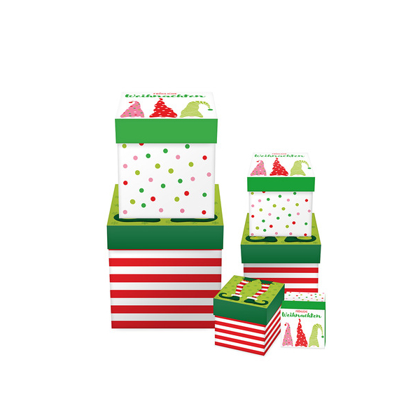 4014995685483 - Weihnachtlicher Geschenkkarton Elfen und Wichtel 4014995685483 Braun und Company