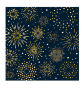 Weihnachtsservietten Atelier 1109-25525 / Firework midnight, 3-lagig, 25x25cm