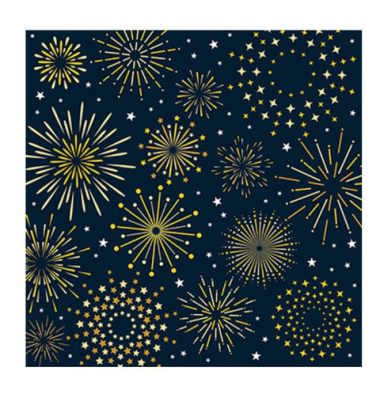 Weihnachtlicher Zelltuchserviette 25x25cm