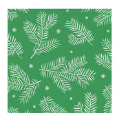 Weihnachtsservietten Atelier 1109-0013, gr&uuml;n / Zweige greenery, 3-lagig, 25x25cm
