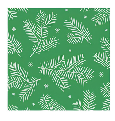 Weihnachtlicher Zelltuchserviette 25x25cm