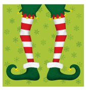 Weihnachtlicher Zelltuchserviette 33x33cm Kind