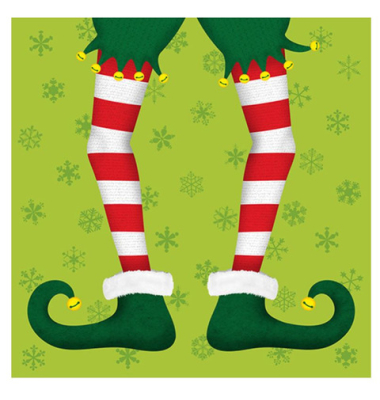 Weihnachtlicher Zelltuchserviette 33x33cm Kind