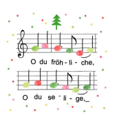 Weihnachtlicher Zelltuchserviette 33x33cm