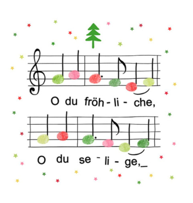 Weihnachtlicher Zelltuchserviette 33x33cm Weihnachtlicher Zelltuchserviette 33x33cm