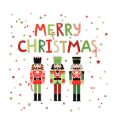 Weihnachtlicher Zelltuchserviette 33x33cm