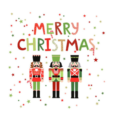 Weihnachtsservietten Atelier 1111-25504 / Nutcrackers, 3-lagig, 33x33cm